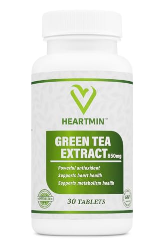 Green Tea Extract 850mg – High Strength Antioxidant Supplement with EGCG – Natural Energy, Metabolism & Weight Management Support – Green Tea Tablets for Men & Women – 30 Tablets