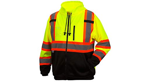 Pyramex RCSZH3310XL RCSZH33 Series Sweatshirts Canadian premium zipper sweatshirt in lime - extra large