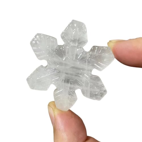 HXSCOO 5 cm Varias Piedras Preciosas Naturales talladas Copo de Nieve imán for refrigerador Copo de Nieve de Cristal (Color : White Crystal)