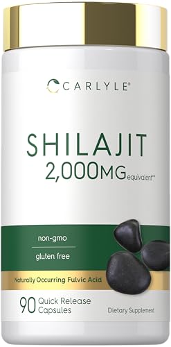 Carlyle Shilajit Capsules | 90 Count | Non-GMO and Gluten Free Supplement