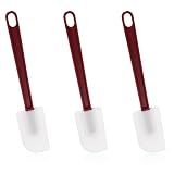 Qianyu 3 espátulas de silicona resistentes al calor, flexibles, espátulas de cocina de goma antiadherente, juego de utensilios para cocinar pasteles, mantequilla, glaseado, suministros de galletas