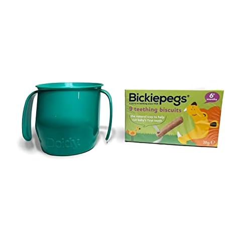 Doidy Cup - Training Sippy Cups for Toddlers & Babies - Use from 3-6 Months to Toddler,Natural 9 Teething Biscuits for Babies , 38 gm per Box,Soothers and Teethers for Babies- Vegetarian Cover