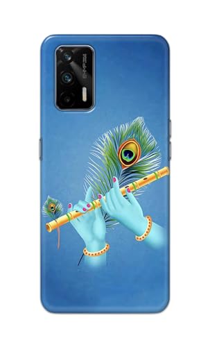 Image of PRINTFIDAA Printed Hard Back Cover Case for Realme GT 5G | Realme X7 Max 5G | Realme GT Neo | GT Neo Flash Back Cover (Flute in Krishna Hands) -112