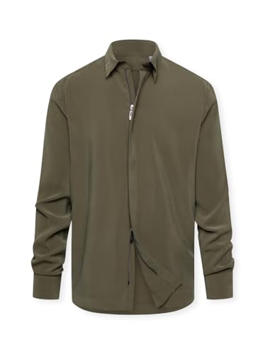 Veste chemise zippée HARTWICH pour homme look casual chic bureau et weekend