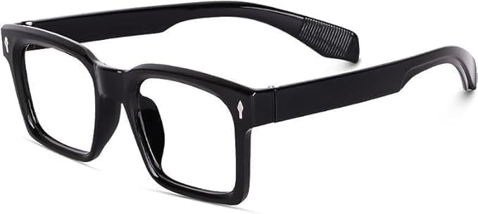 Image of Classic Style Men Demo ARC Glass Blue Light Blocking Retro Square Eyeglasses Computer Gaming Acetate Eyewear Frames Anti Glare Unisex medium