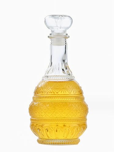 Whiskey Decanter with Airtight Stopper, Liquor Decanter, Lead-Free Crystal Wiskey Brandy Vodka Bourbon Decanter for Gift, Home, Bar, Party Decor, Clear (Pagoda)