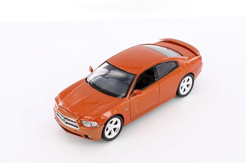 2011 Dodge Charger R/T, Orange - Modelo a Escala 1:24 miniatura 2