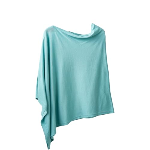 Image of Hadley Wren Women's Classic Colorblock Everyday Cotton Poncho, Black Solid Solid