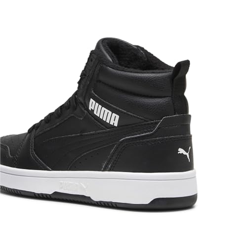 PUMA Unisex Kinder Rebound V6 Mid Wtr Jr Sneaker, Shadow Gray Puma Black Puma White, 39 EU