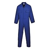 2 Brusttaschen mit Patten Portwest Overall, mit Druckknopfleiste vorne, Marineblau, Größe 3X-Large, XL, navy, 1