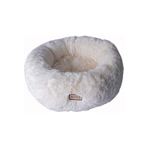 Armarkat Cuddle Bed Model C70NBS-M, Ultra Plush and Soft, White Cover