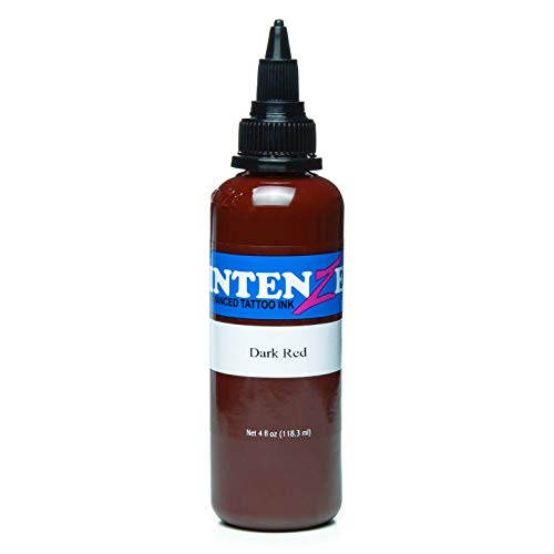 Intenze Dark Red Tattoo Ink 12 oz with Excellent Long-Lasting Opacity Made in USA Exceptional Skin Coverage Sterilized and Direct from the Manufacturer product thumbnail 9