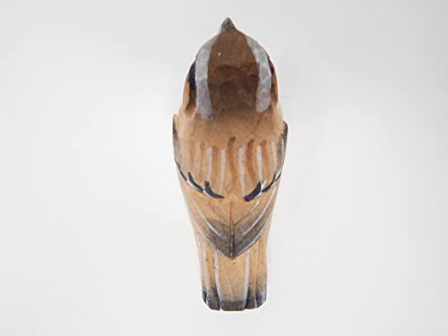 Figura de Gorrión Tallada a Mano en Madera miniatura 4