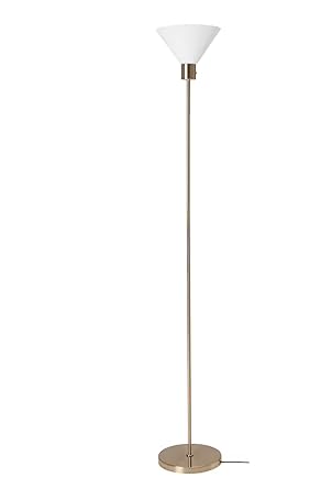 MARIAS KOMMERCE FLUGBO Floor uplighter, Brass-Colour/Glass