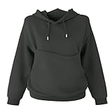 Pull de Noël pour Femme Sweat à Capuche avec Poche pour Chat et Pochette Kangourou - Pull de Transport pour Chat et Chien - Pull à Manches Longues pour Les Amoureux des Animaux domestiques