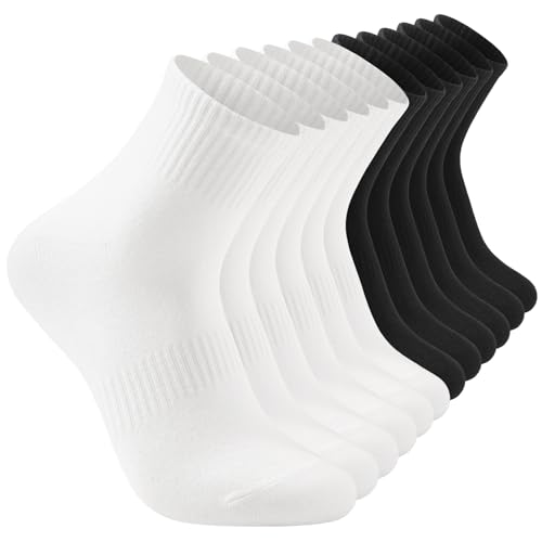 Image of HAVE A TREE Women's Ankle Socks 6 Pairs Thin Cotton Athletic Gym Socks | Soft, breathable, well-made cotton socks with arch support, stay put, fit true to size, and offer great value.