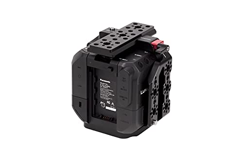 Image of Wooden Camera Form-Fitting Camera Cage, Compatible with Panasonic Lumix BGH1 Camera, with Accessory Mounting Points and ARCA Swiss Top Plate