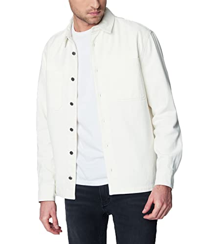 Image of [BLANKNYC] Men's Lucent White Shacket, Comfortable & Designer Clothing