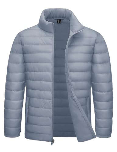 TACVASEN Men's Lightweight Puffer Jacket L