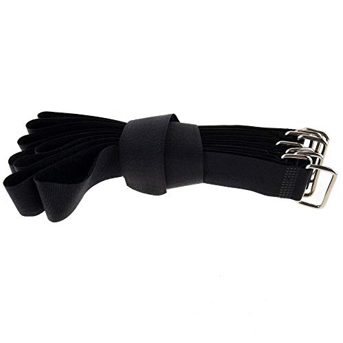 10x Velcro Cable Ties 400 x 30 Black Velcro/Velcro on Equilateral Velcro, regulär