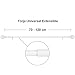 MERCURY TEXTIL Barra Sencilla Forja Universal Extensible,Barra de Cortinas Decorativa Extensible (Blanco,...