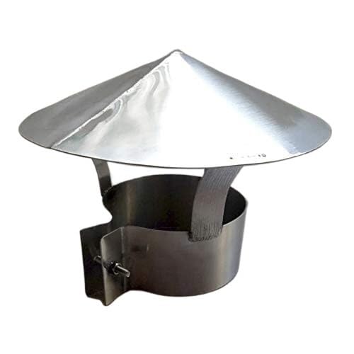 WNVXJGNSO Chimney Cap Stainless Stee Downdraught Bird Guard Top,for All Fuel Types, Rain and Snow Cover Pot, Flue Protector(110mm/4.3Inch)