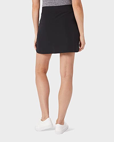 32 Degrees Cool Women\'s Stretch Woven Skort | Slip-On | Elastic Waistband | Office | Tennis | Golf, Black, XX-Large