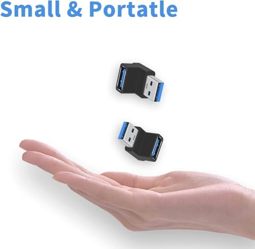 Image of Tobo 90 Degree USB 3.2 Adapter Up and Down Angle Type A Male to Female Connector USB L Shape Extender Supports 10Gbps Data Transfer & Charging PC, Laptop, Hard Drive, Keyboard TD-1075TC Pack of 1