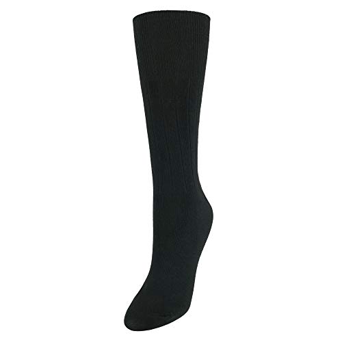 Image of Women's Cotton Blend Comfort Top Circulation Socks Dress, Black, One Size