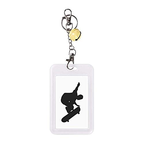 Protection de carte de crédit pour joueur de skateboard avec cloche jaune contre la perte