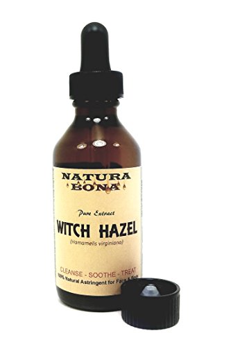 witch hazel extract organic - Natura Bona 100% Pure-Natural Witch Hazel Extract; 2 Ounce Amber Glass Bottle with Calibrated Glass Pipette.