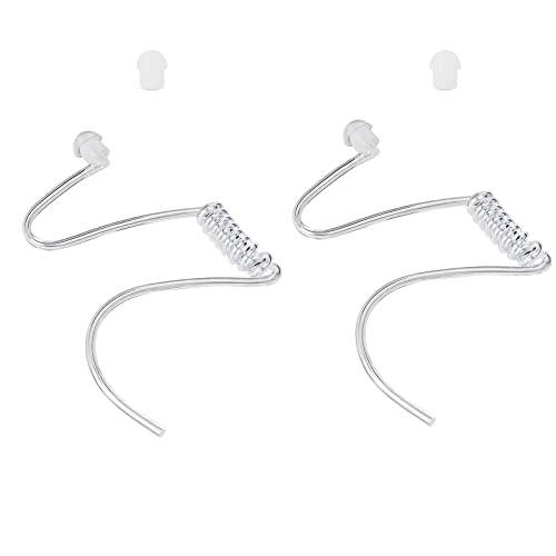 UAYESOK Ersatz Schallschlauch Funkgerät Akustik Luftspule Audio Tube Hörschlauch mit Pilz Ohrstöpsel für Walkie Talkie Ohrhörer Zwei-Wege-Radio Headset Kit (2 Stück) Cover
