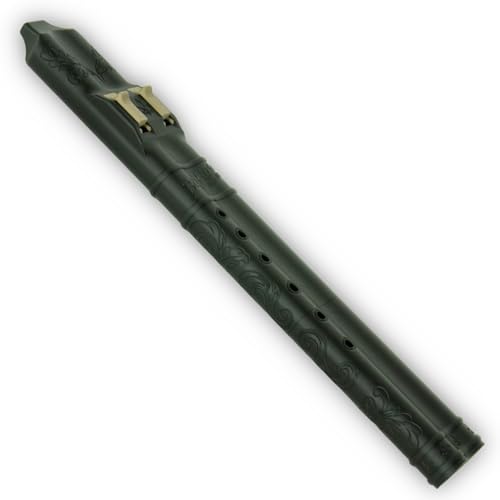 BAFlute Native American Style Drone Flute Low Pitch F# 432 hz 3D Printed Black Double Flute