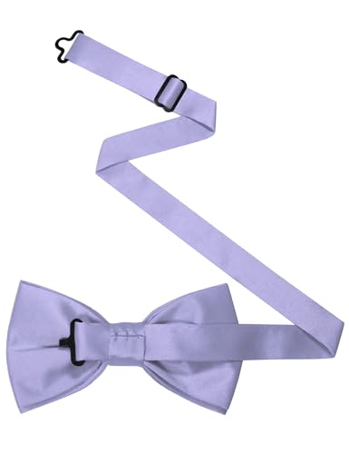 Image of JEMYGINS Solid Color Pre-tied Bow Tie Adjustable Bowtie for Men