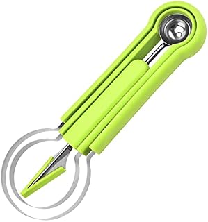 4 in 1 Fruit Tool Set Fruit Carving, Fruit Ball Scoop for Fruits Plate Decoration (Green)