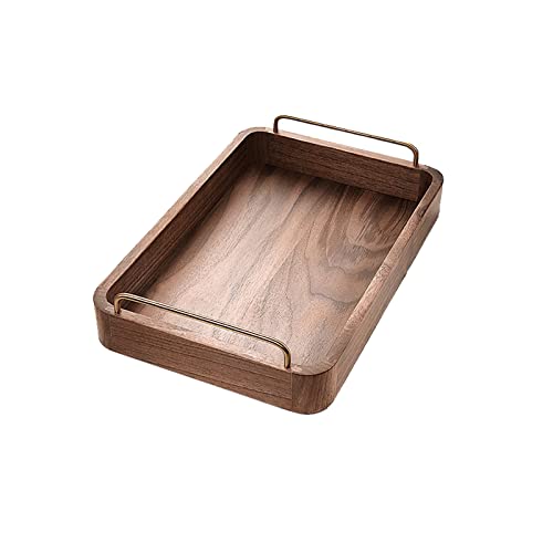 Charola de Servicio Bandeja de madera bandeja rectangular con mango bandeja decorativa mesa de café bandeja de bandeja de encimera bandeja de cocina cómoda fiesta de servir bandeja Bandeja decorativa