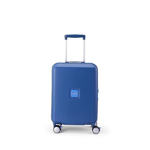Image of American Tourister Purimax 55 CM Cabin Suitcase with TSA Lock & 8 Wheels Hard-Sided Polycarbonate /Trolley Bag for Holiday /Travel Bag for Holiday /Travel Bag with Double Spinner Wheels for Unisex- Blue