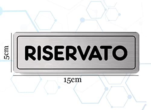 Nitek Targa riservato in Alluminio Satinato 150mm