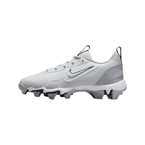Nike Force Trout 9 Keystone Big Kids' Baseball Cleats (FB9731-004, Pure Platinum/Wolf Grey/Black/White) Size 12