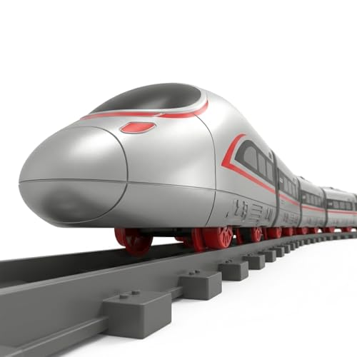Image of Bullet Train Toy for Kids with Track - Swift High Speed DIY Detachable Electric Train Set Simulation Train with Sound Light Battery Operated 13 Piece