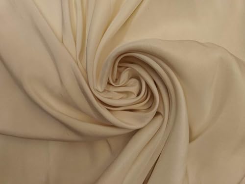Soie sergé blanc ivoire 150 g/m² au mètre, l'étoffe poétique pour vos créations uniques
