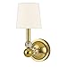 Hudson Valley Lighting 3100-AGB-WS One Light Wall Sconce from The Danville Collection, Aged Brass