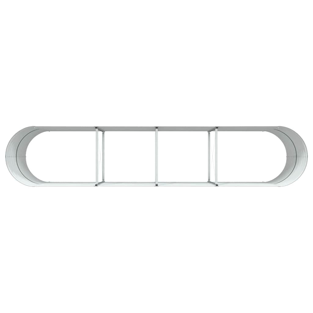 Bancal alto verde 400 x 80 x 81 cm Jardín alto de acero – Moderno bancal para jardín y terraza – Jardinera estable para verduras, hierbas y flores – Resistente a la intemperie