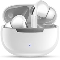 Bluetooth イヤホン ワイヤレスイヤホン ブルートゥース イヤホン 小型 瞬時接続 低遅延 快適な装着感 片耳/両耳/左右分離型 iPhone/Android適用 ビジネス/ZOOM/WEB会議/テレワーク/通勤/通学/スポーツ プレゼント (ホワイト003)