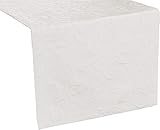 Pichler CORDOBA_050/150_BW hochwertig und bügelfrei - Gedeckläufer 50 x 150 cm brillantweiß