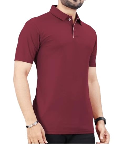 Image of T-Shirt for Men's | Regular Fit Polo Casual Stylish | Half Sleeve T Shirt
