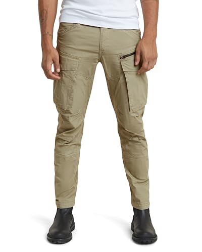 G-STAR Raw - Mens Rovic Zip 3D Regular Tapered Pants, Color Ensis Green, Size: 33W x 30L