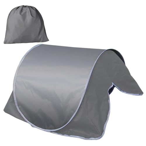 Carpa para la cabeza emergente: protege tus ojos del sol con este refugio de playa azul