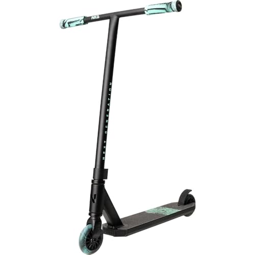 Patinete acrobático NKD – Next Generation | Rodamientos ABEC-9 de Alto Rendimiento | Manillar Giratorio de 360° para Freestyle | Aleación de Aluminio 6061 Duradera (Negro Menta)
