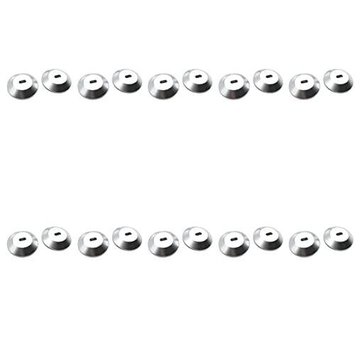 Bloepum Adhesive Security Plate with Slot for Cables to Lock Down Laptops, Tablets, Monitors and Other Devices (Silver 20 Pack)